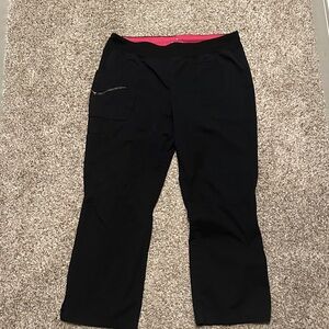 Black scrubs with Pink Waistband